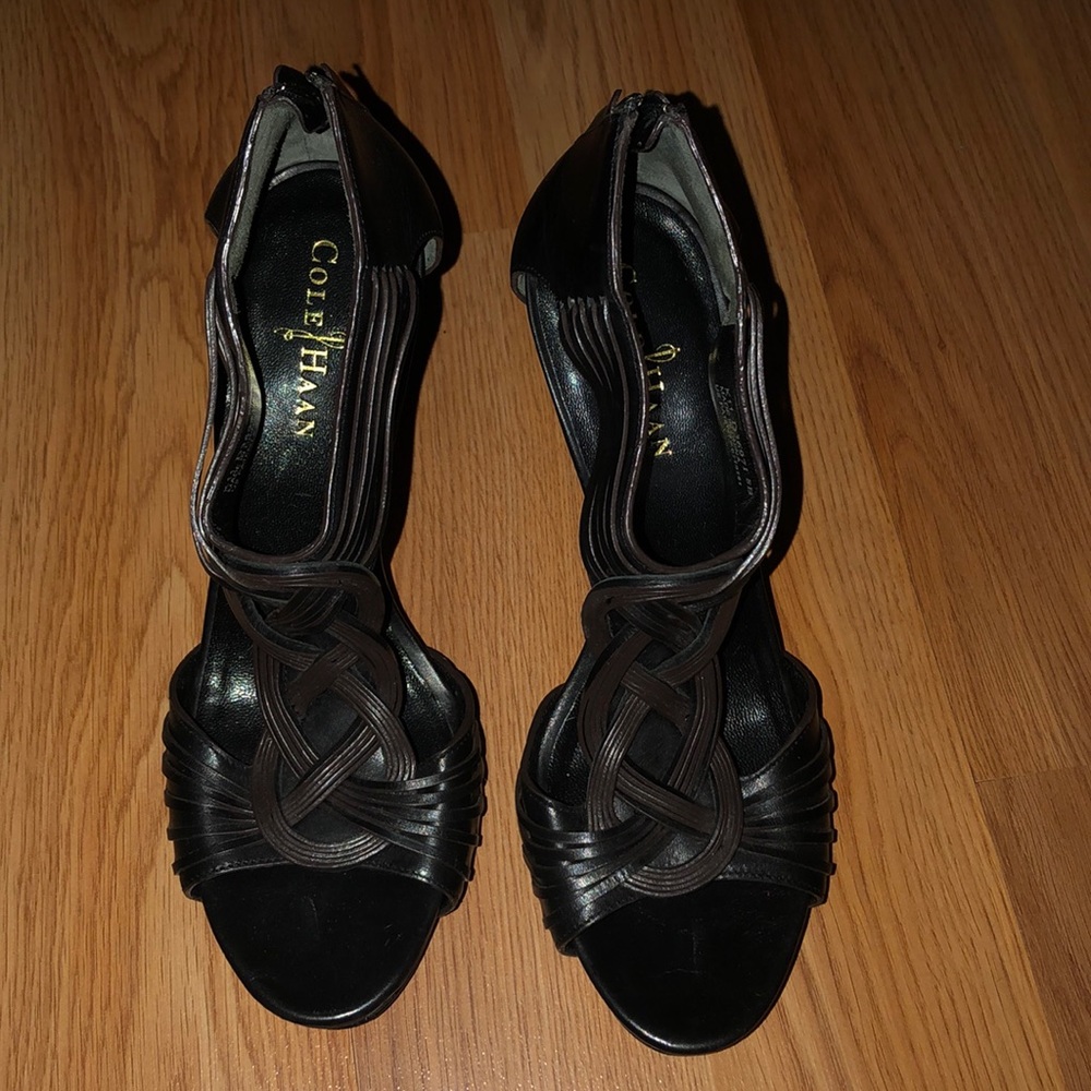 Cole Han open toe heels